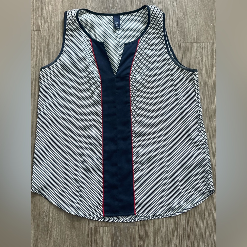 GAP Navy and White Striped Tank